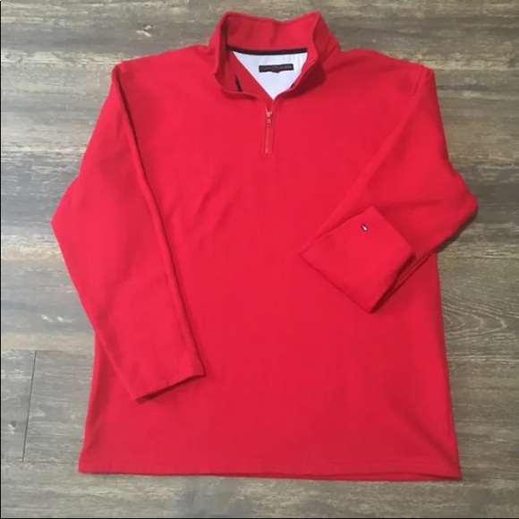 XL Men’s Tommy Hilfiger 1/4 zip fleece sweatshirt - Picture 1 of 5
